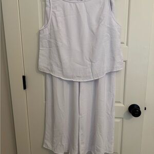 Women's White Wide Leg Jumpsuit